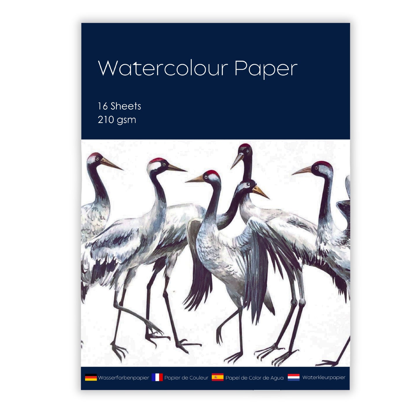 Watercolour Paper Pad – 16 Sheets of 210 GSM Cold Pressed A4 Paper for Watercolour Painting, Mixed Media & Art Projects
