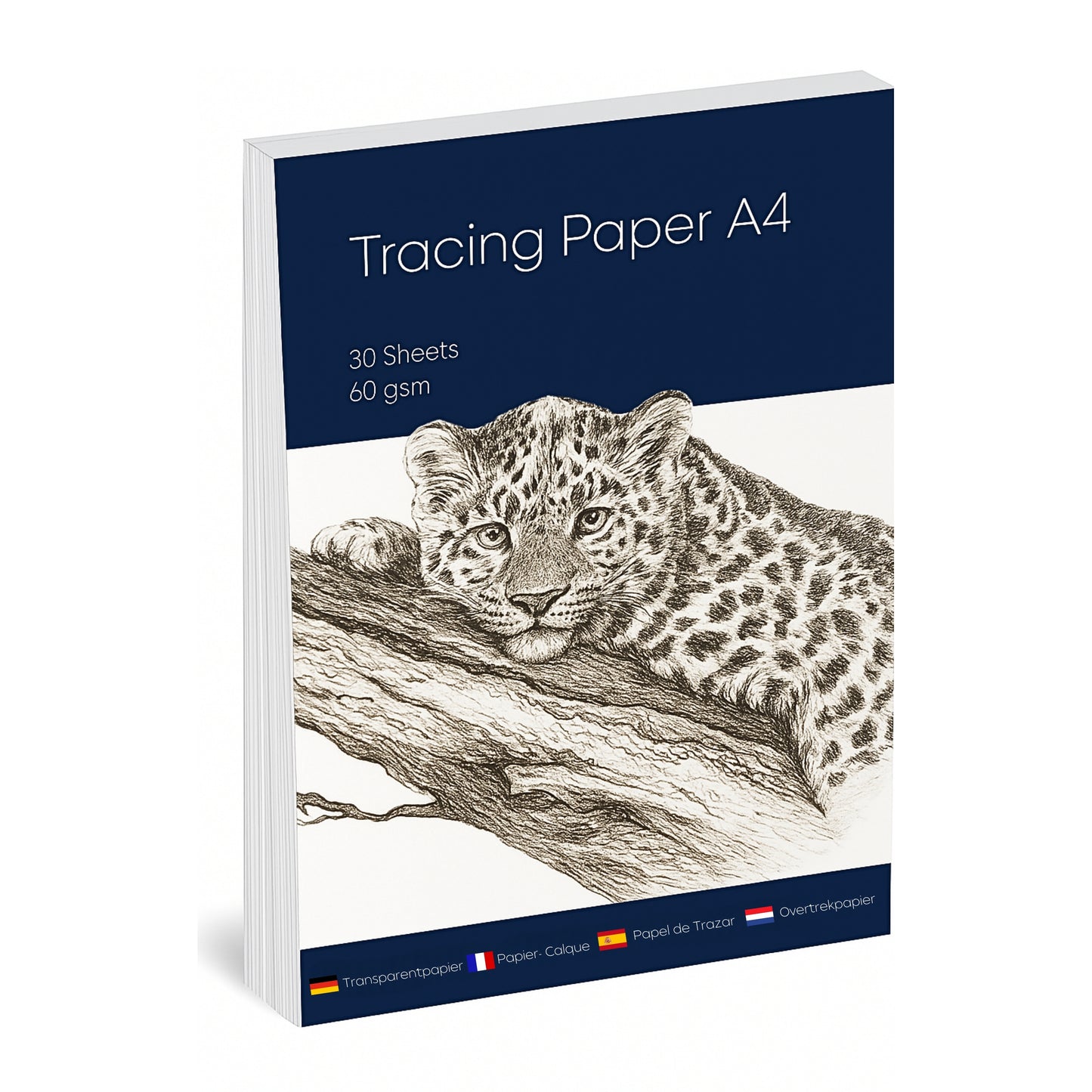 A4 Tracing Paper Pad for Artists – 30 Sheets of 60 GSM Semi-Transparent Paper for Drawing, Drafting, Sketching & Animation