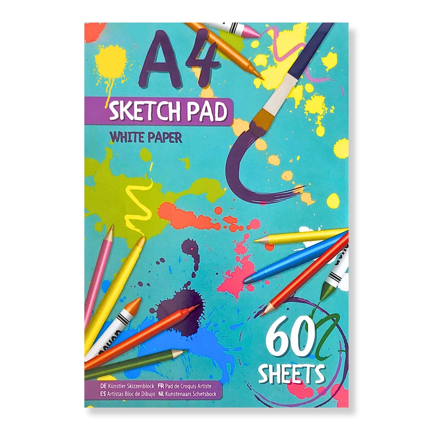 Kids A4 Sketch Pad – 60 Sheets of White Drawing Paper for Art, Doodling & School Projects – Ideal for Children, Students & Creative Play