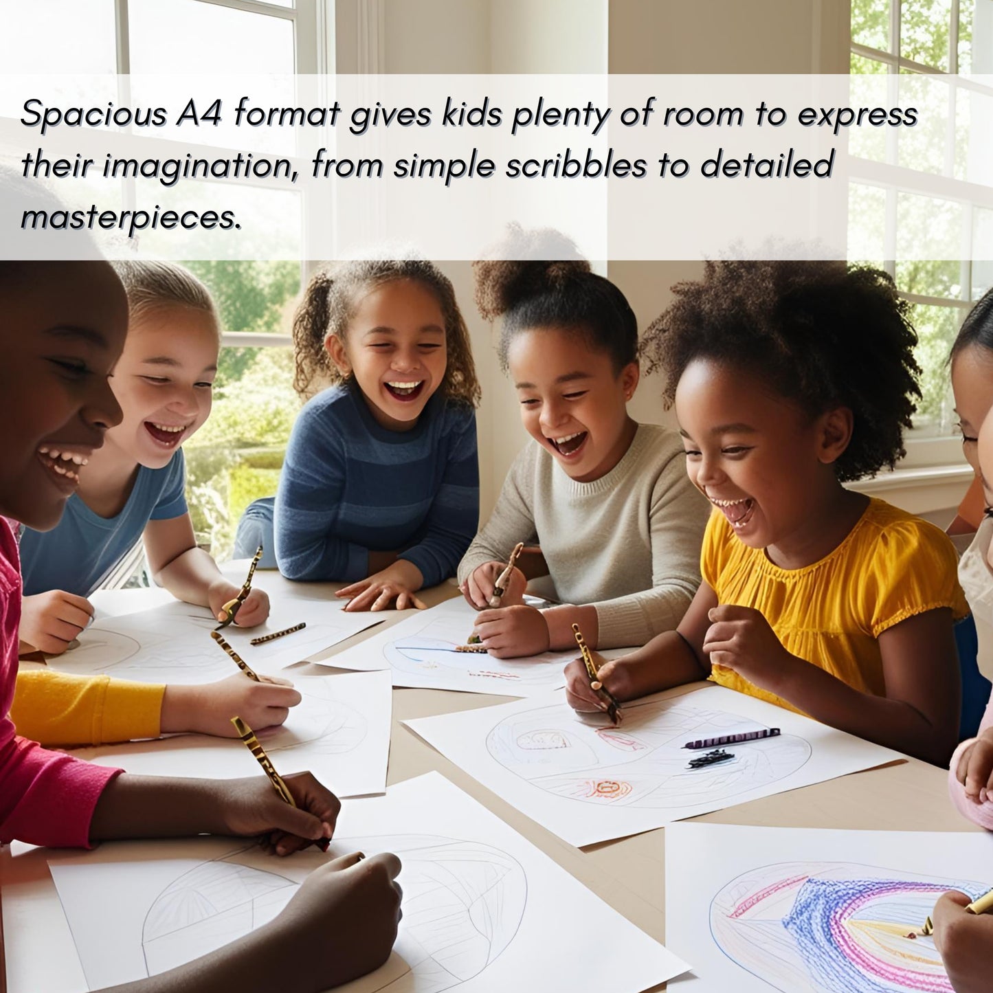 Kids A4 Sketch Pad – 60 Sheets of White Drawing Paper for Art, Doodling & School Projects – Ideal for Children, Students & Creative Play