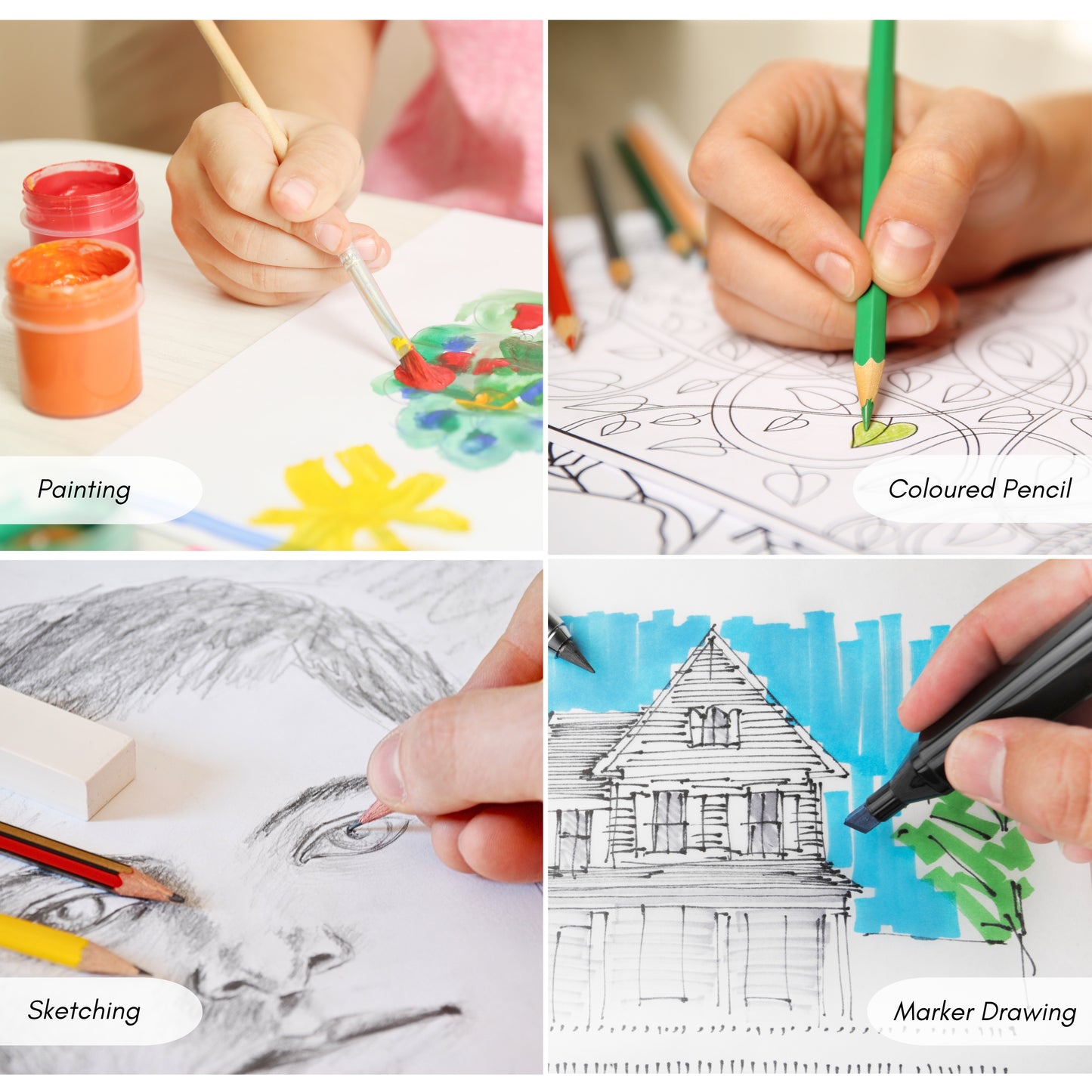 Kids A4 Sketch Pad – 60 Sheets of White Drawing Paper for Art, Doodling & School Projects – Ideal for Children, Students & Creative Play