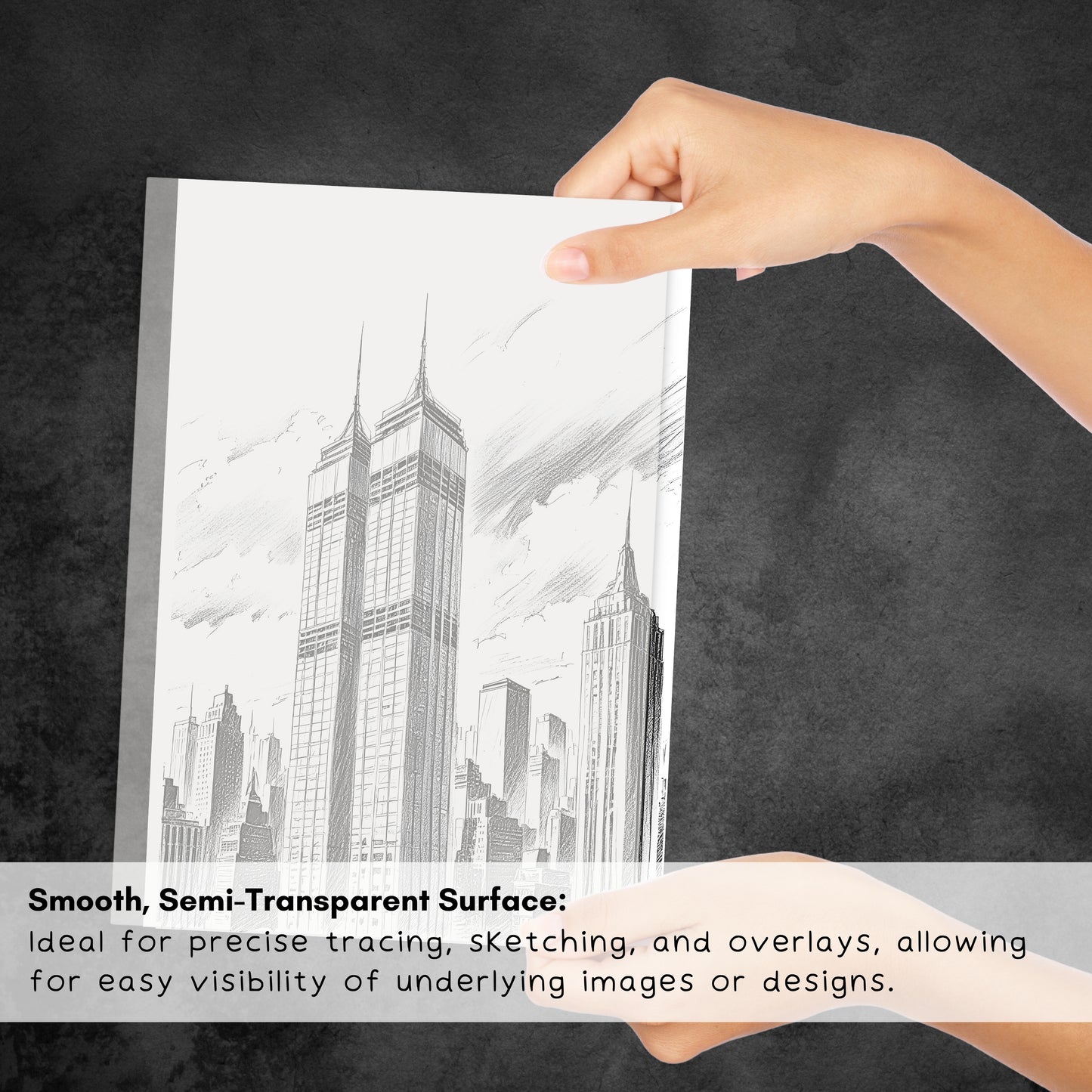 A4 Tracing Paper Pad for Artists – 30 Sheets of 60 GSM Semi-Transparent Paper for Drawing, Drafting, Sketching & Animation
