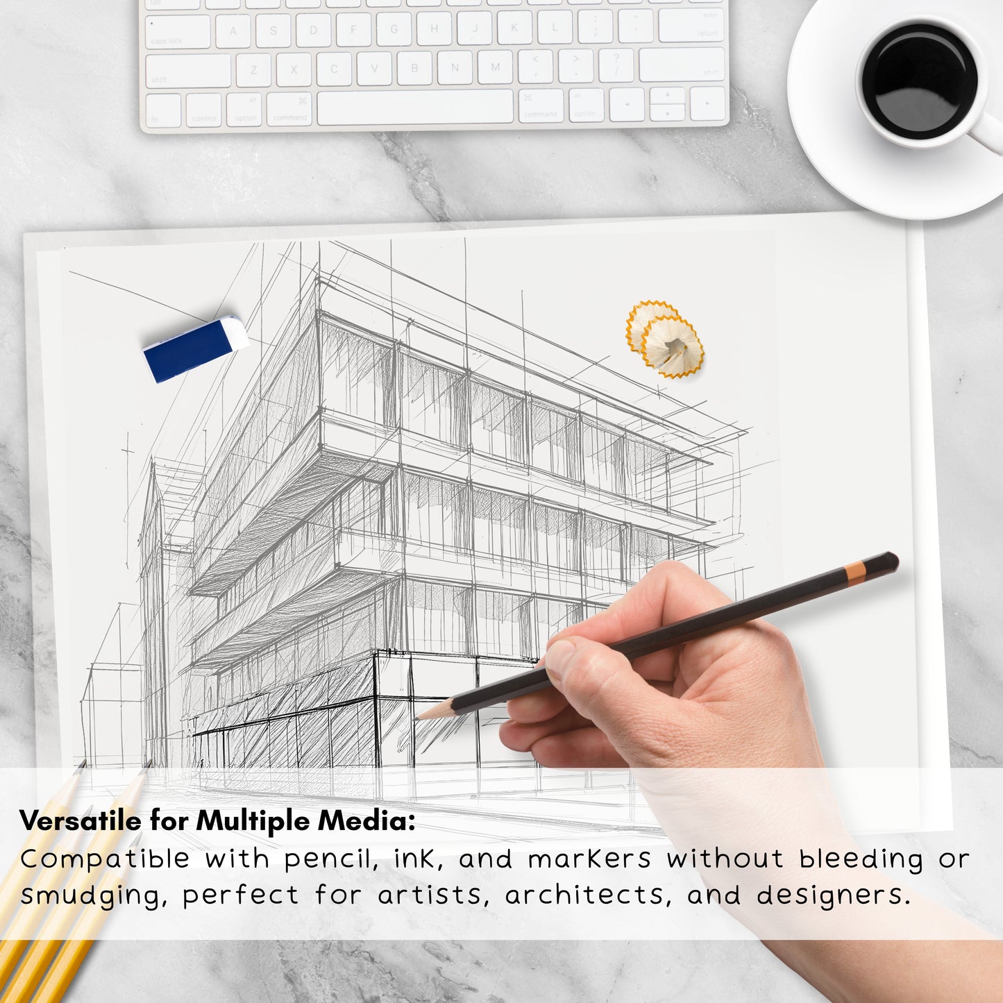 A4 Tracing Paper Pad for Artists – 30 Sheets of 60 GSM Semi-Transparent Paper for Drawing, Drafting, Sketching & Animation