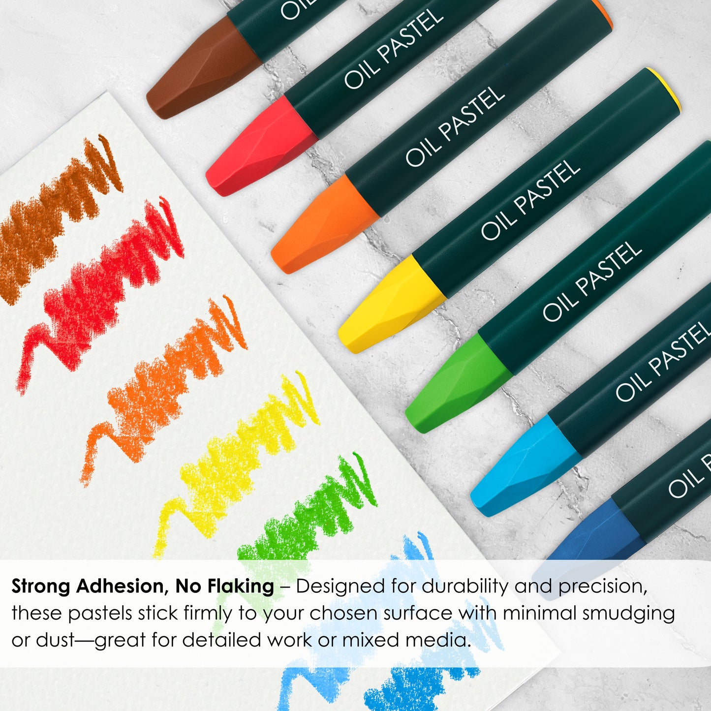 Oil Pastels – Set of 12 Vibrant Colours for Art, Drawing & Blending