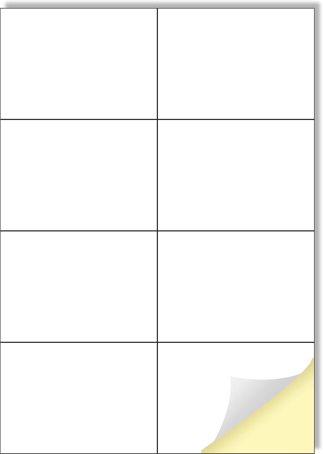 Creavvee 8 Label per Sheet, 25 A4 Sheets, Printable White Sticker Paper Labels for Laser & Inkjet Printers – Made in Europe