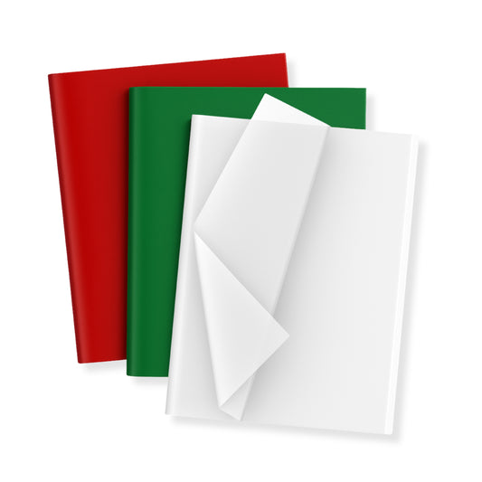 Christmas Tissue Paper Set – Red, Green & White | Holiday Gift Wrap & Decorations