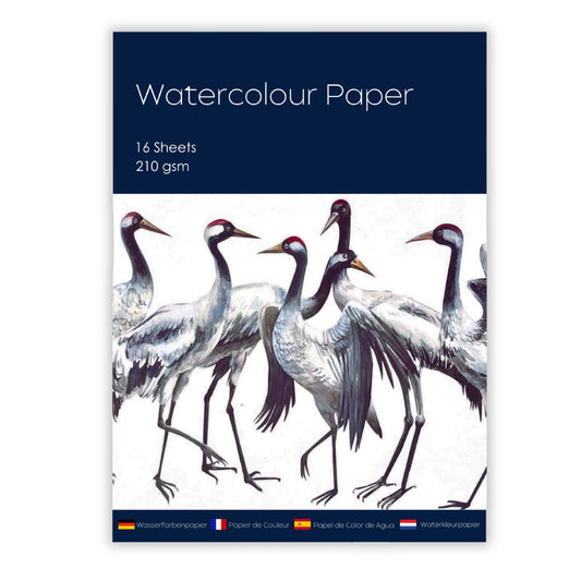 Watercolour Paper Pad – 16 Sheets of 210 GSM Cold Pressed A4 Paper for Watercolour Painting, Mixed Media & Art Projects
