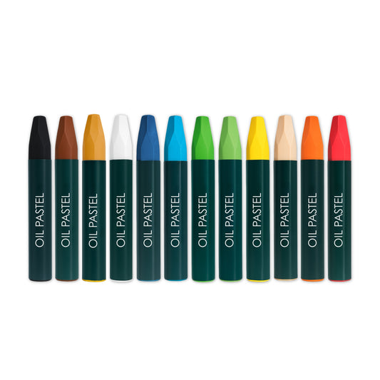 Oil Pastels – Set of 12 Vibrant Colours for Art, Drawing & Blending