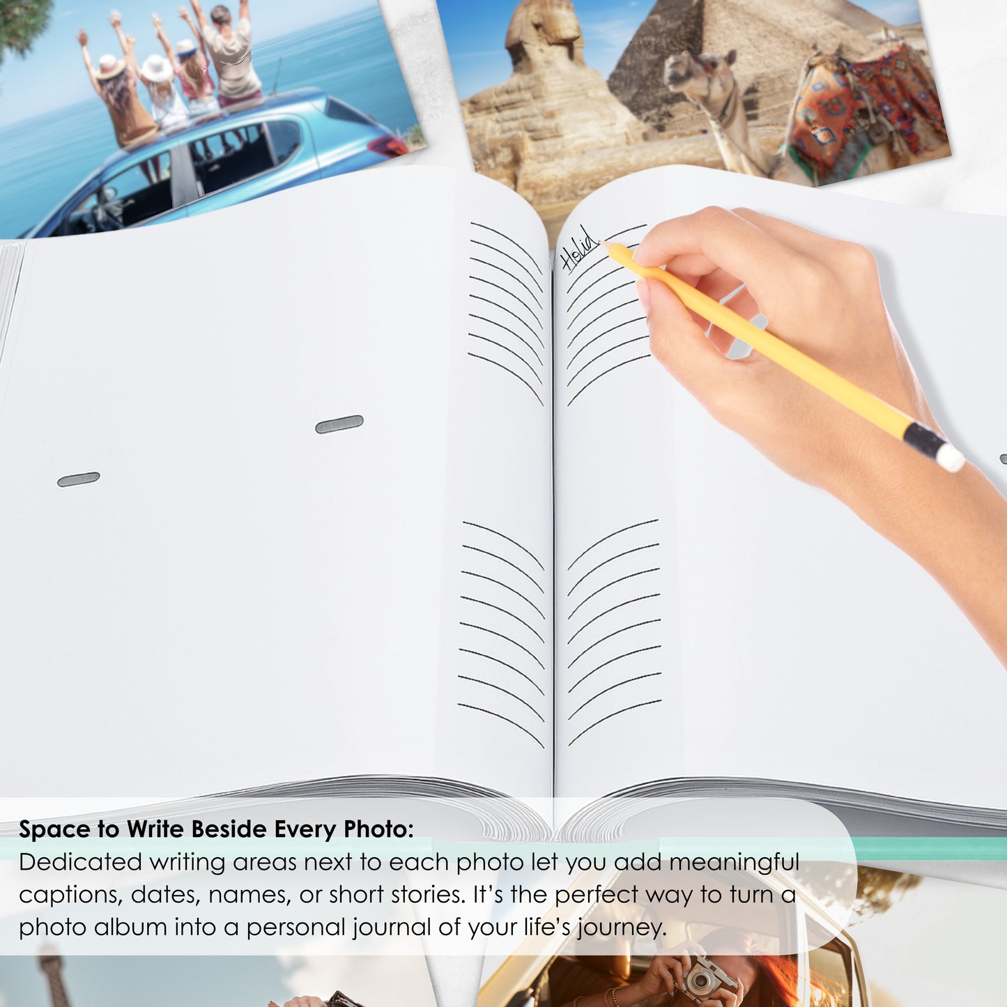 Photo Album – Holds 200 6x4” Photos | Slip-In Picture Storage Book for Memories