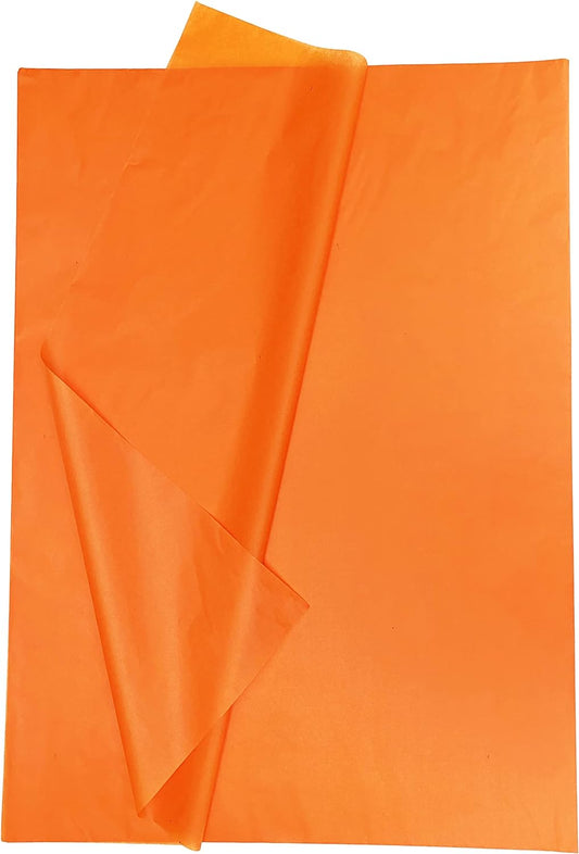 Creavvee 30 Tissue Sheets, Gift Wrapping, Kids Art and Craft Paper, Orange, 50 x 70cm,