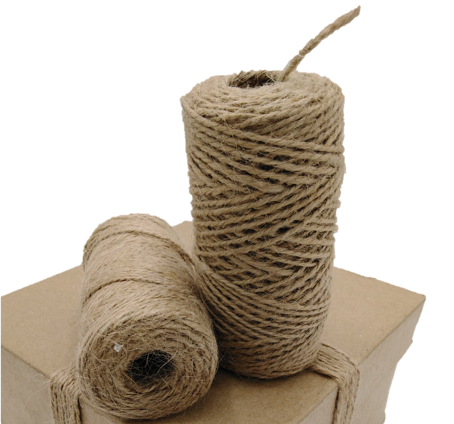 Creavvee® Natural Garden Green/Brown Jute Twine String Biodegradable 2 Ply Hessian, Rustic Cord Rope - 3 Lenghts (20,60,120 cm)