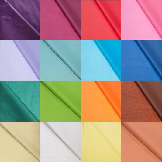 Creavvee® Tissue Paper Present Gift Wrapping Acid Free Quality Sheets 50 x 70cm, 30Sheets, 15 Colours